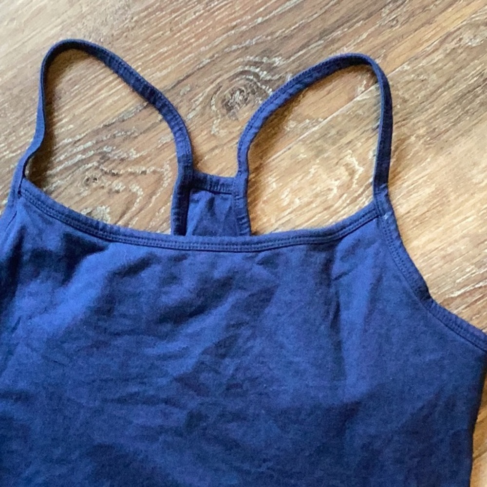Navy Racer Back Tank - Picture 2 of 3